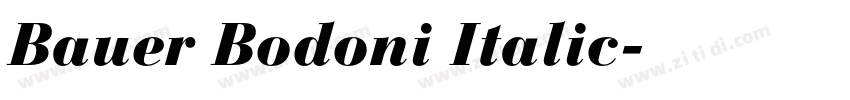 Bauer Bodoni Italic字体转换